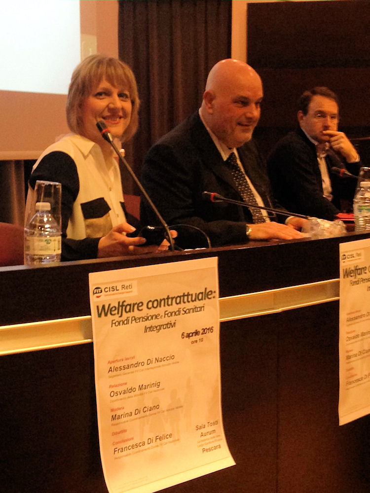 Le foto del convegno Welfare contrattuale: Fondi pensione e Fondi sanitari integrativi - Pescara, 6 aprile 2016 Le foto del convegno Welfare contrattuale: Fondi pensione e Fondi sanitari integrativi - Pescara, 6 aprile 2016